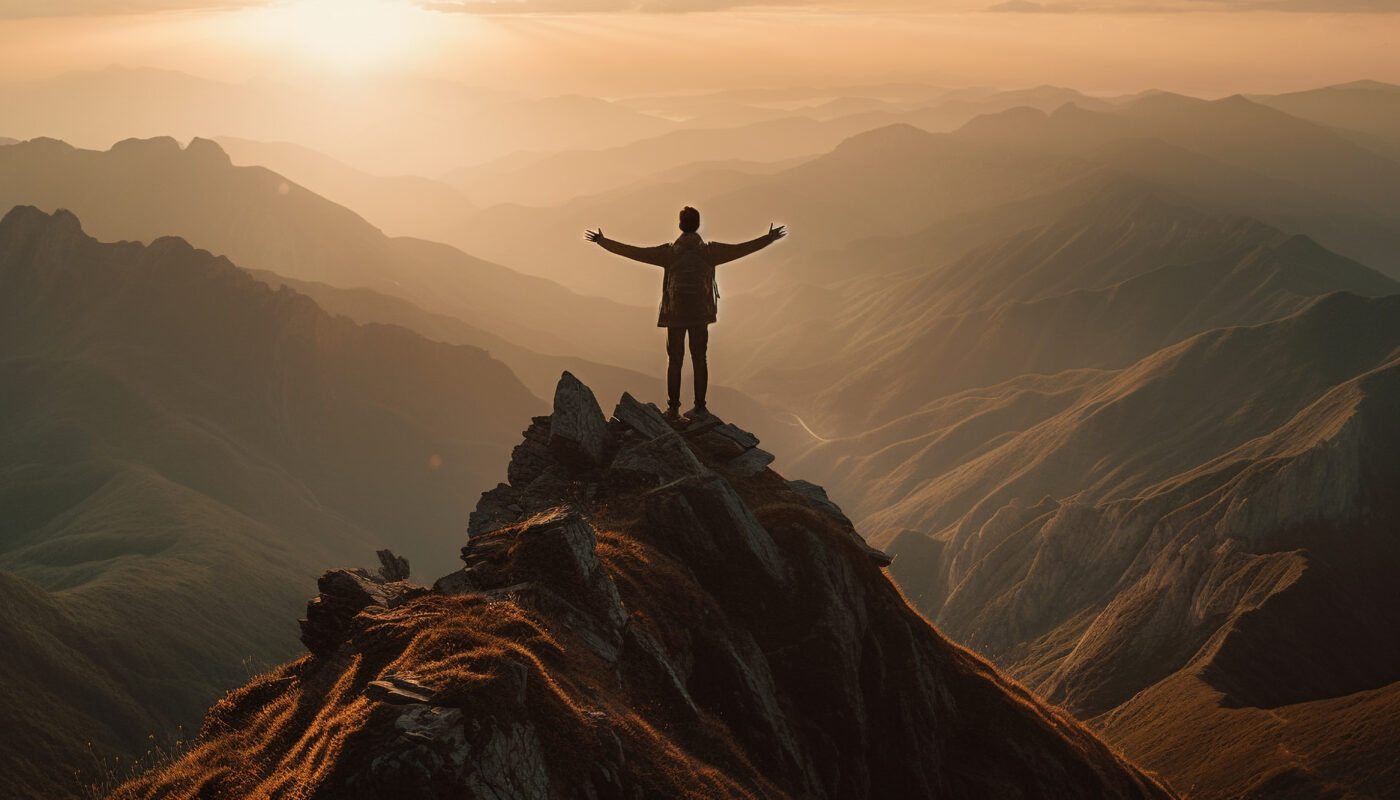 Image source: https://www.freepik.com/free-ai-image/standing-triumphantly-atop-rocky-mountain-peak-arms-raised-generated-by-ai_41571997.htm#fromView=search&page=1&position=11&uuid=3d491065-a8a7-42b3-a8ad-ced49946e252&query=determination